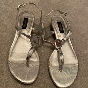 WHBM size 6.5 silver sandal